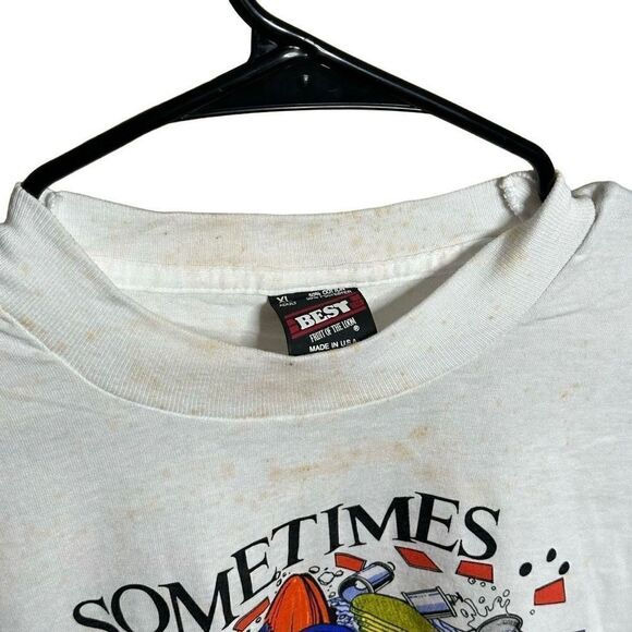 Vintage 90s Almond Joy Single Stitch T Shirt XL - Picture 3 of 3